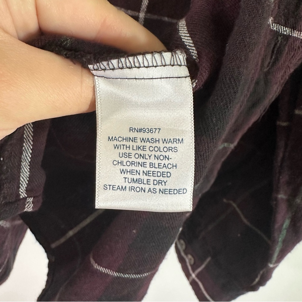 St. John's Bay Men's Plaid Shirt - dark purple and black - Picture 3 of 6